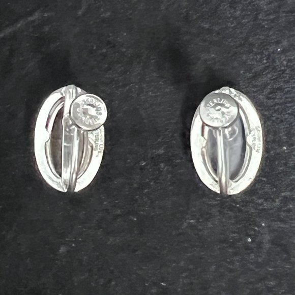 Vintage Sarah Coventry Sterling Silver Mother of pearl Screw Back Earrings (2804 - Picture 7 of 9